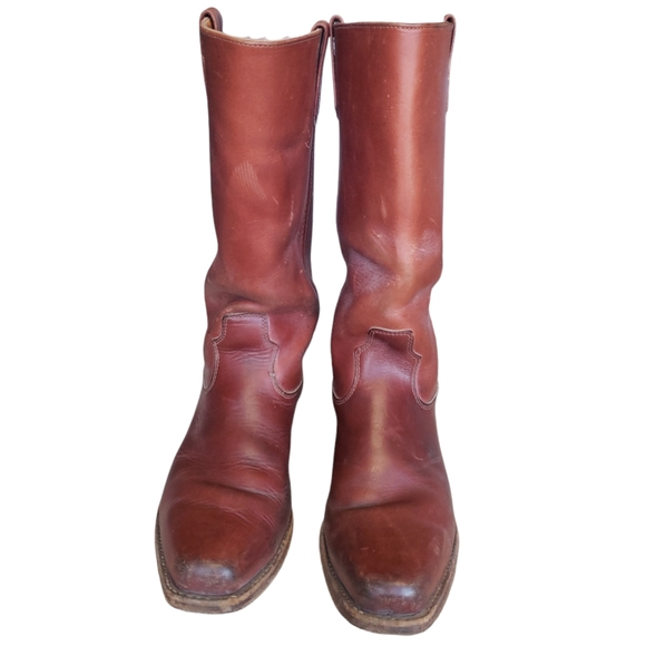 Cat's Paw Double H Quality Boots Men's Brown Leather Size 9D. - Picture 2 of 14